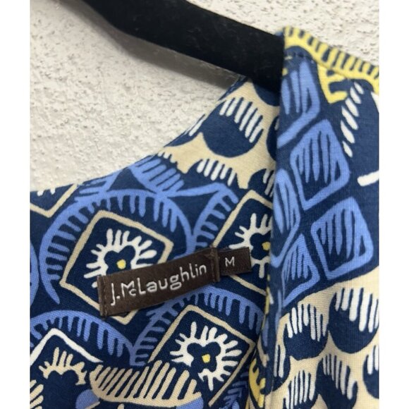 J. McLaughlin Devon Sheath Dress Size Medium Talavera Bainbridge Sleeveless - Picture 6 of 7